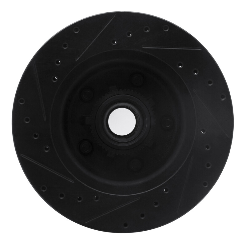 Chevrolet ASTRO Brake Rotor (1) - Front Right - R1 Concepts - Drilled & Slotted - Black - `90-`02